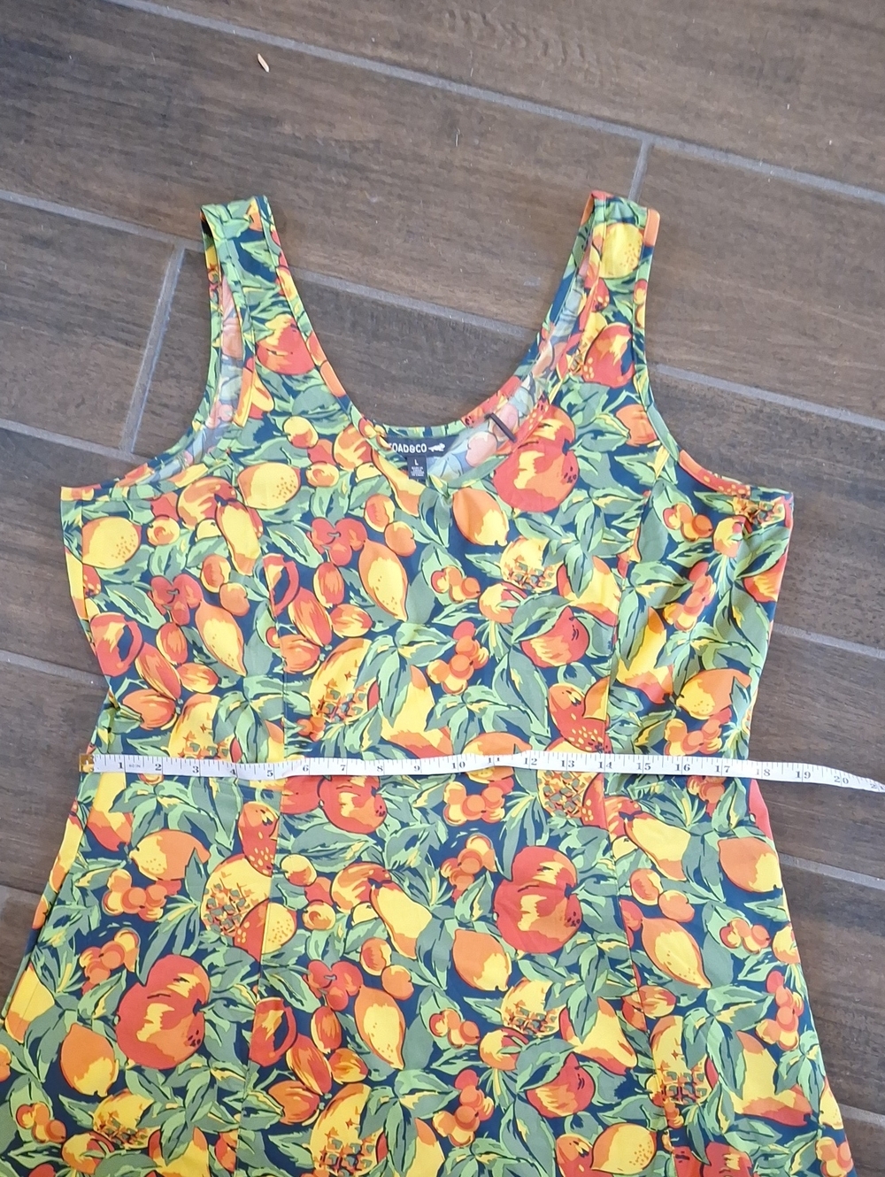 Toad & Co. Sleeveless Sport Dress In Citrus Print Size L - Picture 11 of 13